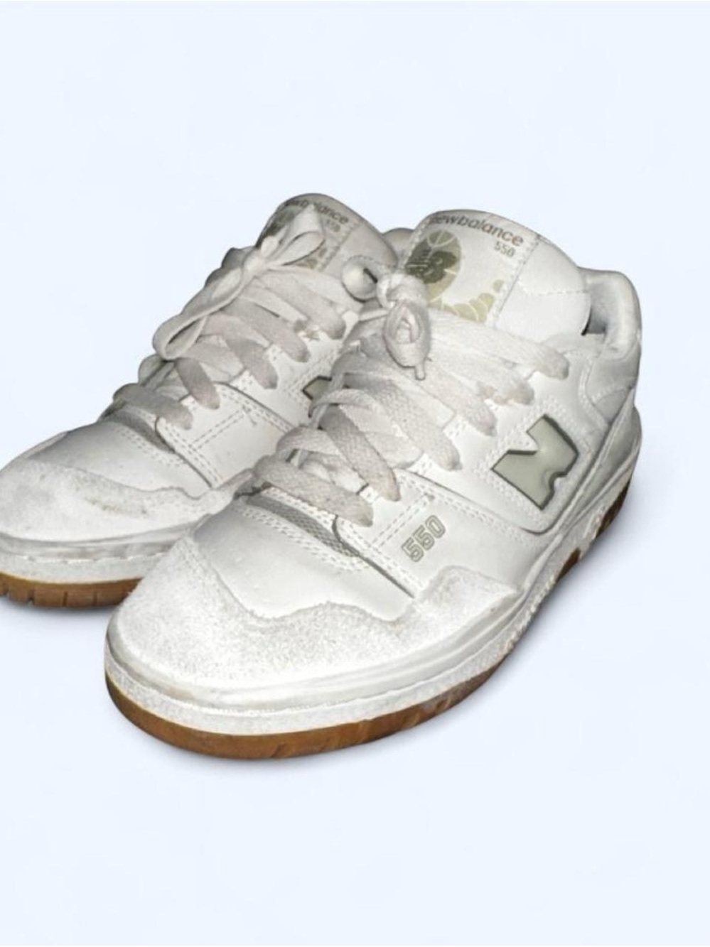 New Balance Women's 550 White with Gum Trim Sneakers